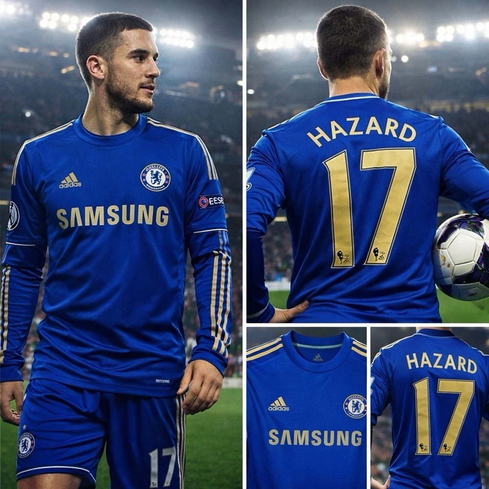 Hazard #17 Chelsea FC 2012/2013 Home ORIGINAL Adidas VTG Rare Soccer Jersey (M)